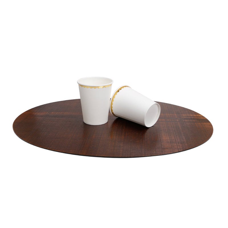 Geeklife White Paper Cups with Sparkly Gold Foil Border,Disposable Gold Party Paper Cups 9 oz,40 pcs - Image 4